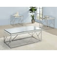 thumbnail image 3 of Steve Silver Evelyn Contemporary 23" Mirror End Table, Clear and Silver Chrome, 3 of 6