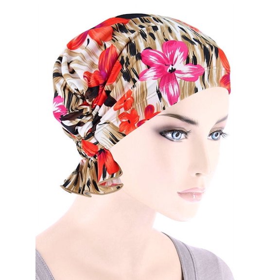 The Abbey Cap in Tropical Pink Floral