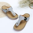 thumbnail image 5 of Pntutb Shoes Women Summer Flip Flops Thick Heel Slippers Hollow Casual Sandals, 5 of 6