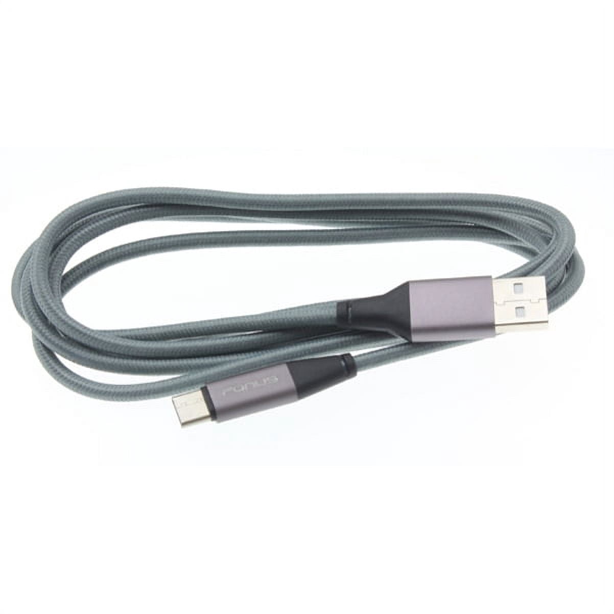 Type-C 6ft USB Cable w Adaptive Fast Home Charger J9Y for LG G7 ThinQ, Stylo 4 - Motorola One, Moto Z4 Z3 Play Z2 Play Z Play Droid Force Droid X4 G7 Power Play G6 - Nokia 8, 7.1, 3.1 Plus