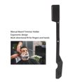thumbnail image 4 of Manual Beard Trimmer Rack, Stainless Steel Clip Type Head Foldable Salon Manual Beard Trimmer Holder Rounded End Lightweight Hollow Out  for Home Use, 4 of 8
