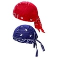 thumbnail image 1 of Gorro pirata para ciclismo, bandana, algodón transpirable y absorbente. Azul rojo, 1 of 5