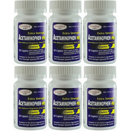 Acetaminophen PM Generic for Tylenol PM 300 Caplets Pain Reliever & Nighttime Sleep (Best Otc Sleeping Pills For Long Flights)