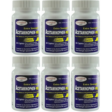 Acetaminophen PM Generic for Tylenol PM 300 Caplets Pain Reliever & Nighttime Sleep Aid