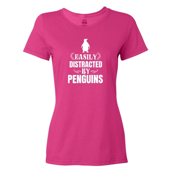 Inktastic Easily Distracted by Penguins Women's T-Shirt