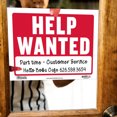 thumbnail image 4 of BAZIC 12" X 16" Help Wanted Sign, Now Hiring Jobs Job Fair, Store Mall Restuarant Business Plastic Signs, Vinyl Weather Scratch Resistant Waterproof, Indoor Outdoor, 1-Pack, 4 of 6