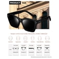 thumbnail image 2 of Joopin Oversized Square Sunglasses for Women Fashion Cat Eye Sun Glasses UV Protection Ladies Shades Sunnies, 2 of 7