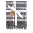 thumbnail image 4 of Grey Plaid Tassel Oversize Throw Blanket, 50" W x 60" L, 4 of 4