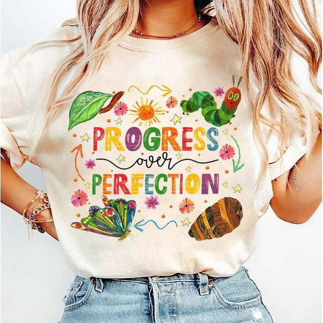 Progress Over Perfection Teacher Shirt , Teacher Gift, Back To School, Funny Teacher , Teacher Appreciation Gift, Kindergarten/ First Grade