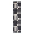 thumbnail image 2 of World Rug Gallery Modern Boxes Design Non-slip (Non-skid) Gray 2' x 10' Runner Rug, 2 of 6