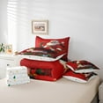 thumbnail image 6 of Manfei Cute Santa Claus Twin Bedding Sets 7pcs for Boys Girls, Happy New Year Bedding Comforter Set, Red Christmas Sheet Sets, Super Cozy Room Decor, 6 of 8