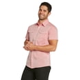 thumbnail image 2 of 9 Crowns Men's Chest Pockets Button Up Casual Shirt (X-Large, Red), 2 of 4