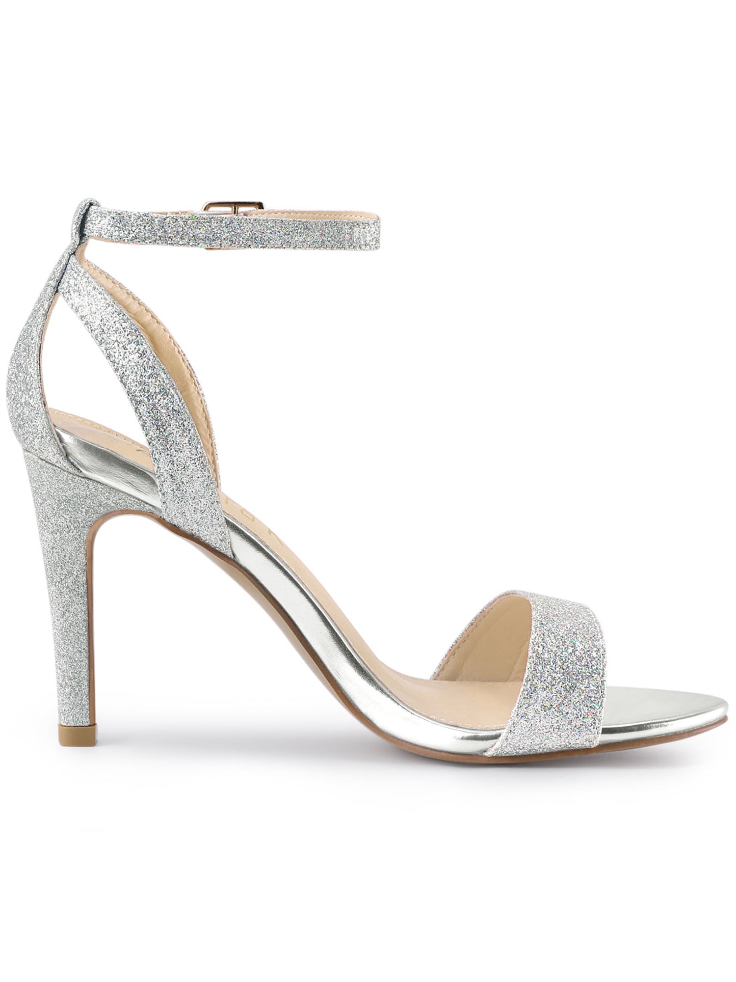Silver Glitter New flippy look Heels