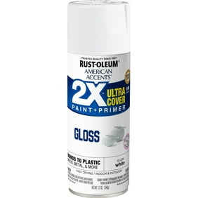 Rust-Oleum White, American Accents 2X Ultra Cover, Gloss Spray Paint, 12 oz