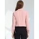 thumbnail image 4 of INSPIRE CHIC Chaqueta estilo cárdigan con frente abierto elegante para mujer, chaqueta recortada de oficina de trabajo Rosa XL, 4 of 5