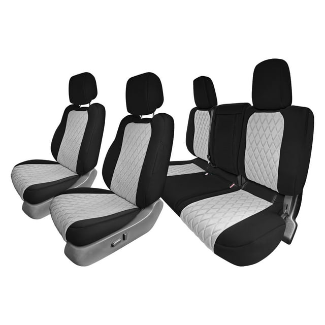 For 2022-2024 Nissan Frontier FH Group Custom Fit Neoprene Car Seat Covers Wateropoof - Gray Full Set