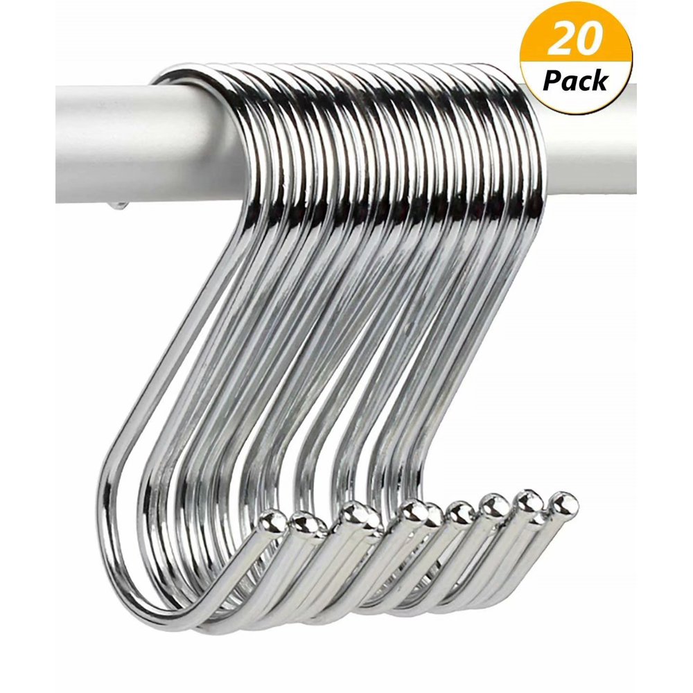 S HooksHeavyduty Stainless Steel Hook , Gardening Tools for Plants, Silver Hanging Hooks