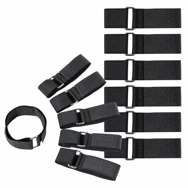 12pc Universal D-Ring Adjustable Multi-Purpose Hook and Loop Quick Straps