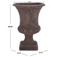 thumbnail image 4 of SAFAVIEH Paven Outdoor Patio Planter, Brown/White, 4 of 6