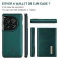 thumbnail image 2 of Allytech 2 in 1 Detachable Wallet Case for OnePlus 12 with Cash Pocket & Cash Slots, [Full Body Protection] [Magnetic Clasp] Luxury PU Leather Shockproof Slim Kickstand Case - Green, 2 of 9