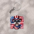thumbnail image 2 of Patriotic Schnauzer Celebrates 4th of July Acrylic Keychain Miniature Schnauzer Dog Lover Collar Charm Tag Keyring - 02009, 2 of 5