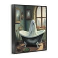 thumbnail image 3 of Stupell Industries Ghost Bathing in Tub Holiday Painting Black Framed Art Print Wall Art, 11 x 14, 3 of 8