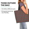 thumbnail image 2 of Disketp Red And Orange On Blue Teal Bolsa Tote Estampada para Mujer, Bolso de Hombro y de Mano para Compras y Viajes, 2 of 8