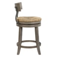 thumbnail image 3 of Farmhouse 26in.Reclaimed Gray Counter-Height Stool with Natural Seagrass Seat, 3 of 8