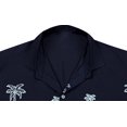 thumbnail image 4 of HAPPY BAY Men's Hawaiian Shirt Fashion Button Down Short Sleeves Holidays Aloha Party Casual Tops Summer Beaches Shirts for Mens XS Mary Navy Blue_W810, 4 of 6