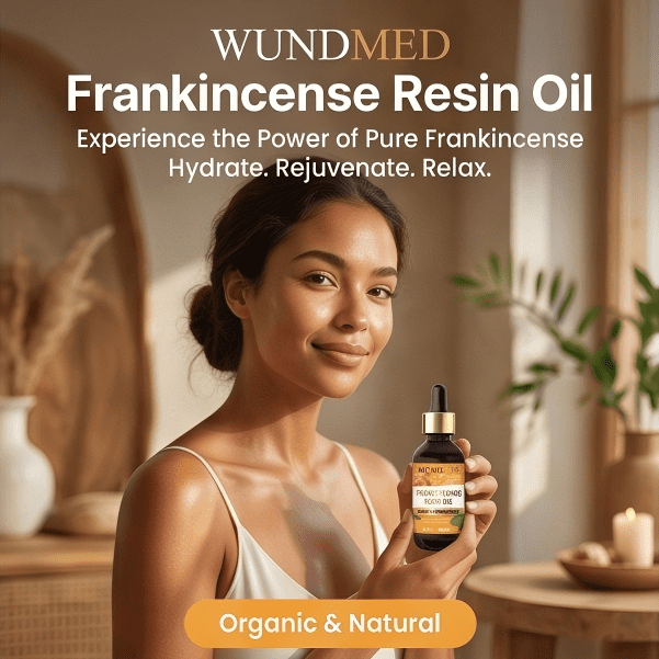 WUNDMED Organic Frankincense Essential Oil for Skin, Pure Frankincense Oil for Diffuser and Aromatherapy, Aceite de Incienso Frankincense, 60ML (2.02 fl.oz)