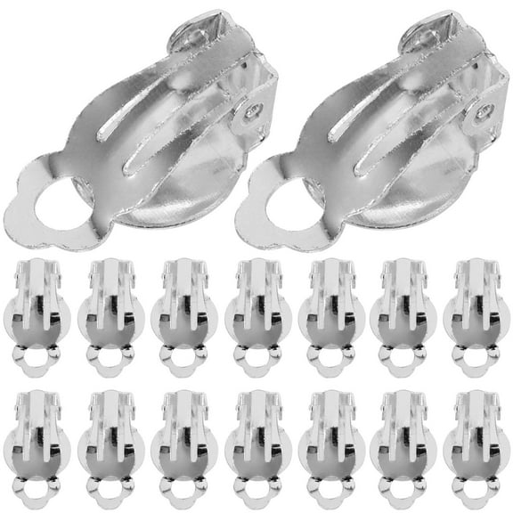 BESTOYARD 20pcs Earring Clips Jewelry Flat Round DIY Earrings for Women and Gifting Occasions