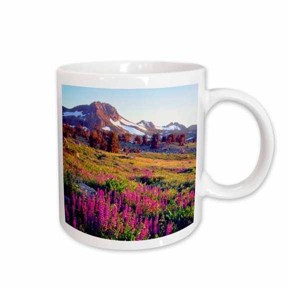 3drose, Usa, California, Sierra Nevada. Lupine Wildflowers at Carson Pass., 15oz Mug