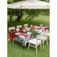 thumbnail image 3 of Outdoor Tablecloth with Umbrella Hole and Zipper, Red Snowman Christmas Rectangle Table Cloth 60x102 Inch Waterproof Tablecloth, Xmas Tree Snowflake Winter Birds Picnic Table Cover for Patio Camping, 3 of 7