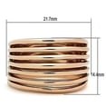 thumbnail image 2 of IP Rose Gold(Ion Plating) Stainless Steel Ring with No Stone for Women Minimalist Theme No Stone Stone Color Style TK1414 Size 7, 2 of 4