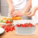 thumbnail image 3 of unbranded Double Layer Fruit Washing Basket White Reusable Kitchen Fruit Drain Basket Practical, 3 of 7