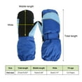 thumbnail image 3 of HNMKIU Outdoor Windproof Winter Warm Kids Ski Gloves for Boys and Girls Snowboarding Mittens One Size Youth Cold Weather Blue,5-9 Years, 3 of 6