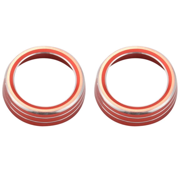 for 10Th Gen Air Condition Knob Cover Trims, Anodized Aluminum AC Switch Temperature Climate Control Rings for 2016 2017 2018 2019 (Red)