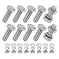 thumbnail image 1 of Uxcell Paquete de 10 Tornillos de Cabeza Hexagonal con Tuercas, Arandelas Planas y de Bloqueo M8x22mm, 1 of 1