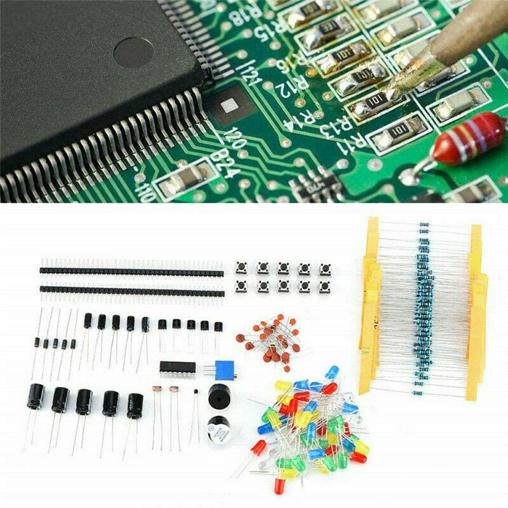 Electronic Component Basic Starter Kit W/830 Tie-Points Breadboard Power Supply