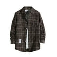 thumbnail image 3 of Men's Button Down Regular Fit Long Sleeve Plaid Flannel Casual Shirts, 3 of 3