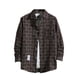 thumbnail image 1 of Camisas Manga Larga Hombre Camisa casual estampada de manga larga para hombre con cuello vuelto de un solo pecho (Coffee, M), 1 of 4