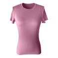 thumbnail image 4 of XAOFW Women'S T Shirts Fashion Slim Crew Neck Basic Shirt Stretchy Ladies Short Sleeve Solid Color Fashionable Cozy Outdoor Activities Tee, 4 of 4