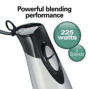 Hamilton Beach Immersion Hand Blender for Kitchen with Blending Wand, Whisk & Chopping Bowl, Silver