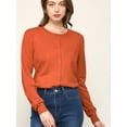 thumbnail image 5 of Made by Johnny Women's Keep It Classic Round Cardigan S RUST, 5 of 6