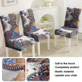 thumbnail image 5 of Set of 4 Vintage Paisley Bohemian Dining Chair Covers Colorful Floral Ethnic Retro Pattern Washable Polyester Stretch Slipcovers Removable Protector for Classic Dining Room, 5 of 6