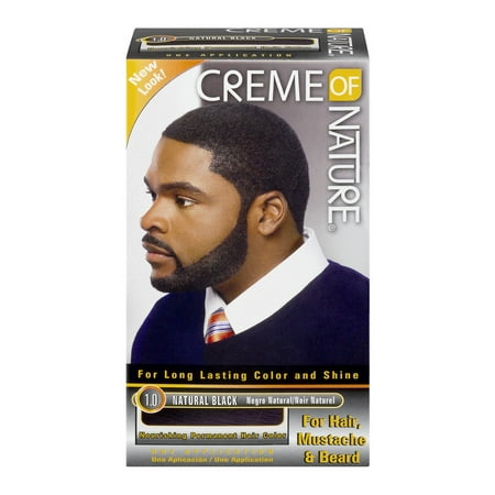 Creme Of Nature Permanent Hair Color 1.0 Natural Black, 1.0 (Best Natural Hair Color For Men)