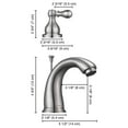 thumbnail image 6 of Aquaterior 3 Hole Bathroom Faucet Mixer Taps for Undermount Sink with Drain BN, 6 of 10