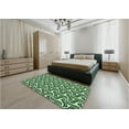 thumbnail image 5 of Ahgly Company Machine Washable Indoor Rectangle Transitional Dark Forest Green Area Rugs, 4' x 6', 5 of 7