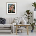 thumbnail image 2 of Stupell Industries Rich Pink Flowers on Blue Birch Framed Print Under Glass design by Annie Quigley, 21 x 17, 2 of 10