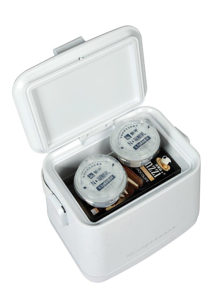 Frigidaire Portable 6-Can Insulated Mini Fridge Cooler, White, 0.14 cu. ft